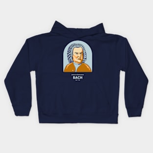 Johann Sebastian Bach - Famous classical music composer Kids Hoodie